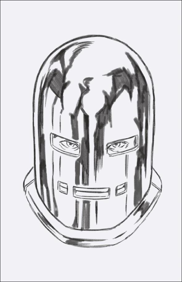 Invincible Iron Man (2022) issue 16-E Mark Brooks 1:50 Headshot Sketch Virgin Cover