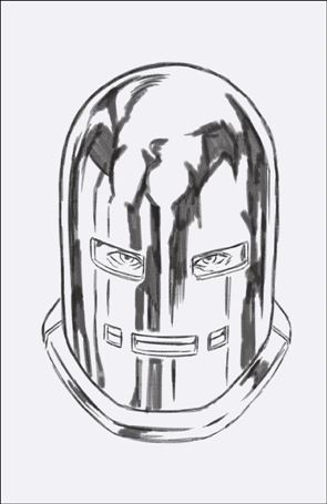 Invincible Iron Man (2022) issue 16-E Mark Brooks 1:50 Headshot Sketch Virgin Cover