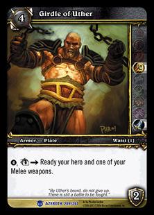 World of Warcraft: Heroes of Azeroth (Base Set) card 289 Girdle of Uther