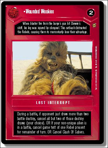 Star Wars: Jabba's Palace Limited (Base Set) card 63 Wounded Wookiee