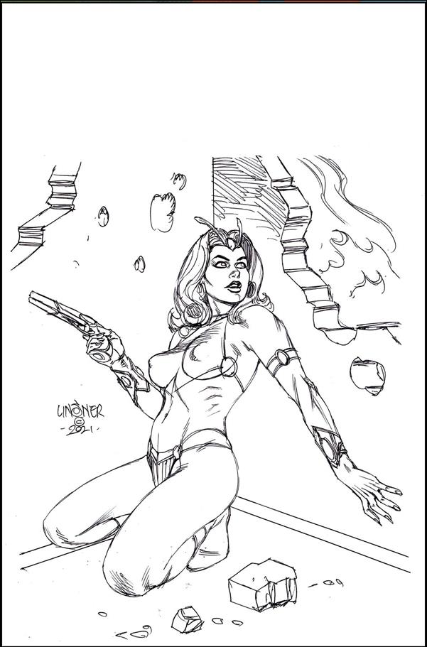 John Carter of Mars (2022) issue 1-L Joseph Michael Linsner 1:11 B&W Virgin Cover
