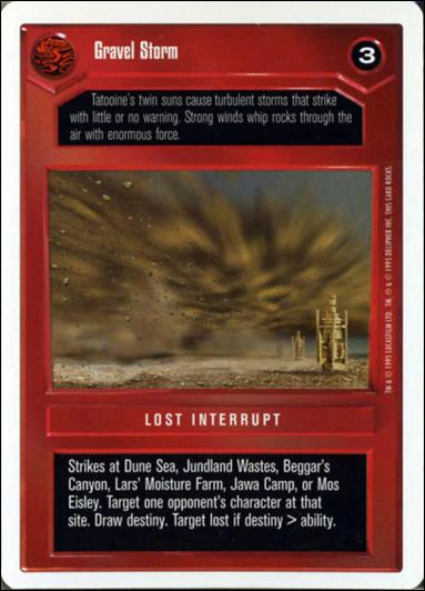 Star Wars: Premiere Unlimited (Base Set) card 79 Gravel Storm