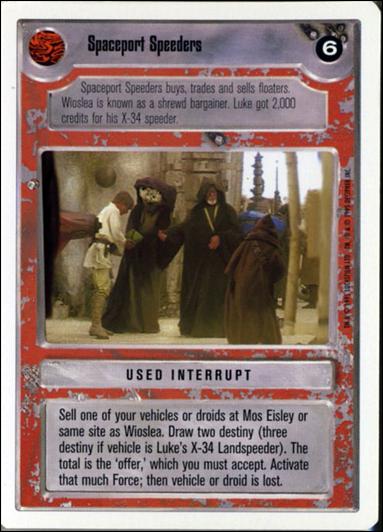 Star Wars: Premiere Unlimited (Base Set) card 278 Spaceport Speeders