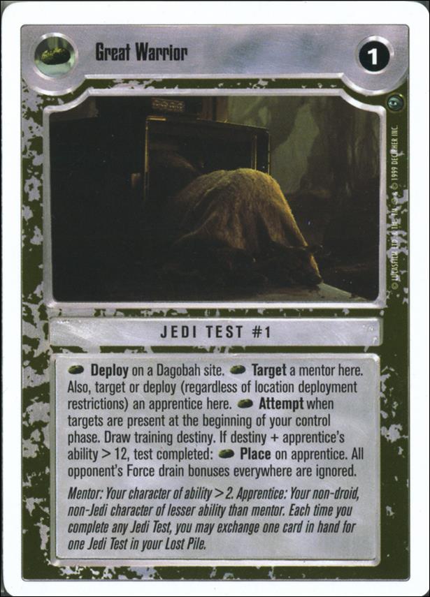 Star Wars: Dagobah Revised (Base Set) card 167 Great Warrior