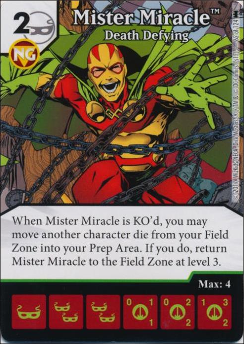 DC Comics Dice Masters Batman card 62 Mister Miracle: Death Defying
