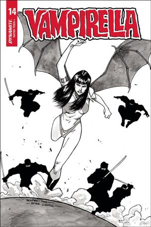 Vampirella (2019) issue 14-R Brent Peeples 1:25 Black & White Cover