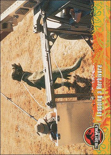 Lost World: Jurassic Park (Base Set) card 8 Lassoing a Herbivore