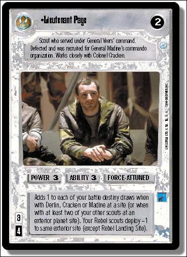 Star Wars: Endor Limited (Base Set) card 118 Lieutenant Page