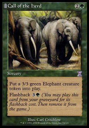 Magic the Gathering: Time Spiral (Timeshifted Subset) card 74 Call of the Herd