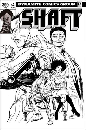 Shaft issue 4-E Sanford Greene 1:15 Black & White Cover