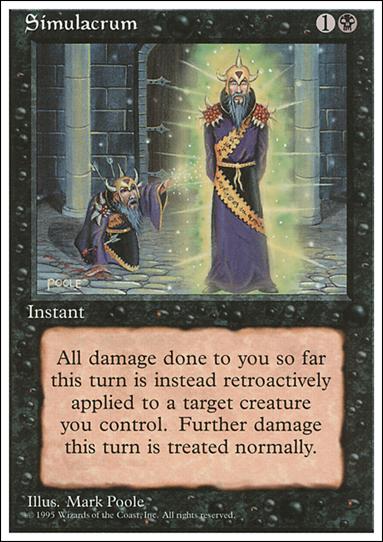 Magic the Gathering: 4th Edition (Base Set) card 161 Simulacrum