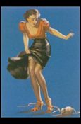 Elvgren's Calendar Pinups 2 (Base Set) card 38 Playing Safe