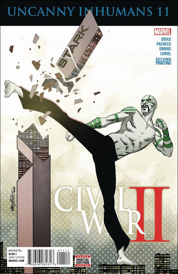 Uncanny Inhumans issue 11-D Carlos Pacheco Cover (2nd Printing)