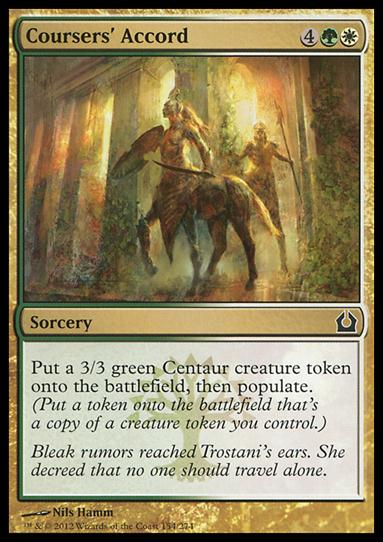Magic the Gathering: Return to Ravnica (Base Set) card 154 Coursers' Accord