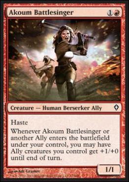 Magic the Gathering: Worldwake (Base Set) card 71 Akoum Battlesinger
