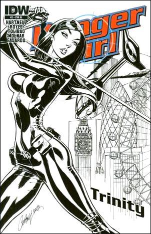 Danger Girl: Trinity issue 2-B 1:10 Black and White Cover