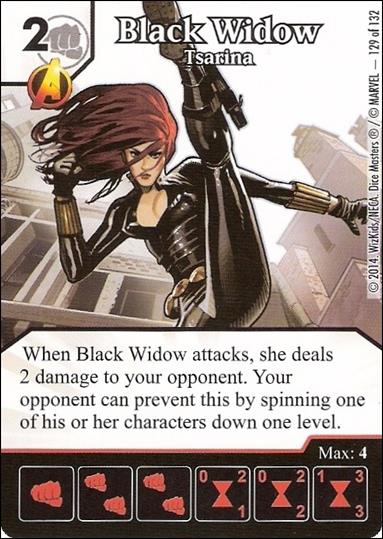 Marvel Dice Masters Avengers vs. X-Men  card 129 Black Widow: Tsarina