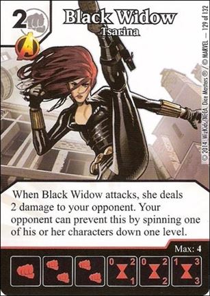 Marvel Dice Masters Avengers vs. X-Men  card 129 Black Widow: Tsarina