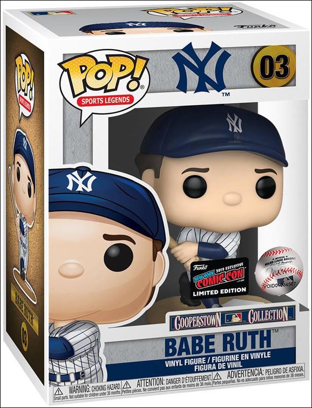 POP! Sports Legends figure 3 Babe Ruth (Pinstripes) NYCC 2019 Exclusive