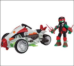 Teenage Mutant Ninja Turtles (Mutations) Vehicles figure 2-B Tri-Flyer with Jet Jammin' Raphael (Loose)