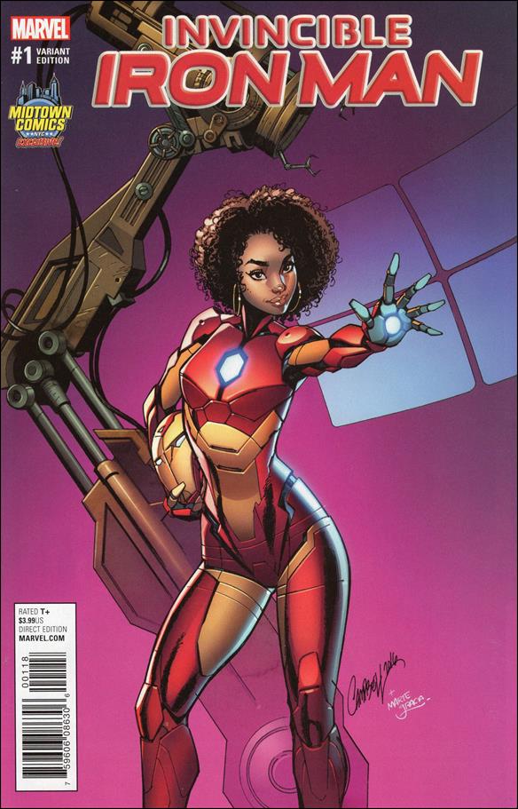 Invincible Iron Man (2017) issue 1-H J. Scott Campbell Midtown Comics Cover