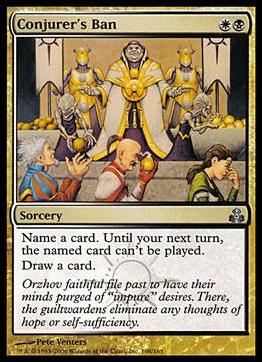 Magic the Gathering: Guildpact (Base Set) card 108 Conjurer's Ban