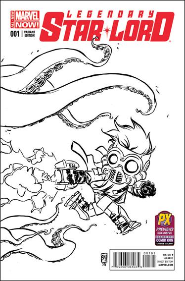 Legendary Star-Lord issue 1-L Skottie Young SDCC/Previews Baby B&W Cover 1/5000