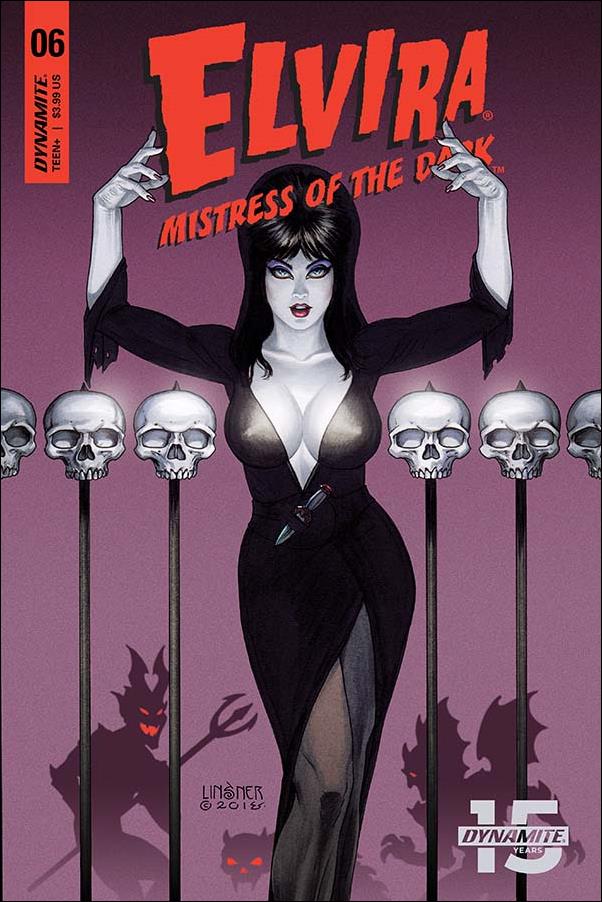 Elvira, Mistress of the Dark (2018) issue 6 Joseph Michael Linsner Cover
