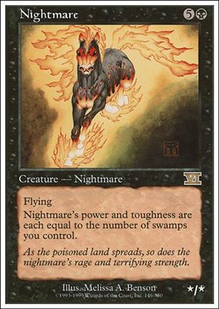 Magic the Gathering: 6th Edition (Base Set) card 146 Nightmare