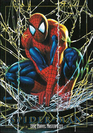 1992 Marvel Masterpieces (Promo) card nn5 Spider-Man (Promotional Card Back)