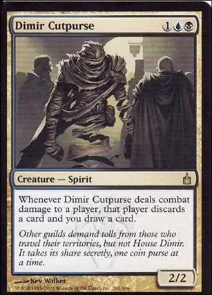Magic the Gathering: Ravnica (Base Set)  card 201 Dimir Cutpurse