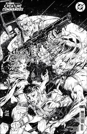 DC Horror Presents: Creature Commandos issue 1-D Jim Lee B&W 1:25 Cardstock Cover