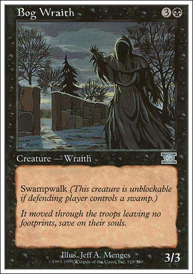 Magic the Gathering: 6th Edition (Base Set) card 118 Bog Wraith