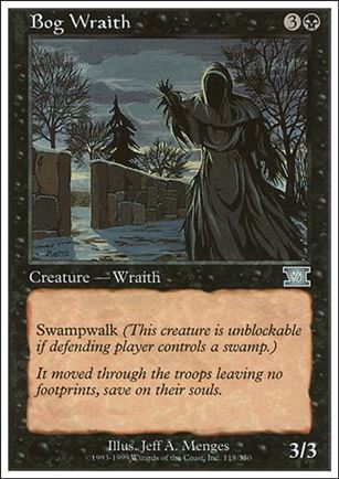 Magic the Gathering: 6th Edition (Base Set) card 118 Bog Wraith