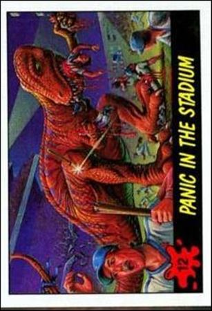 Dinosaurs Attack! (Base Set) card 12 Panic in the Stadium
