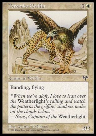 Magic the Gathering: Mirage (Base Set) card 43 Teremko Griffin