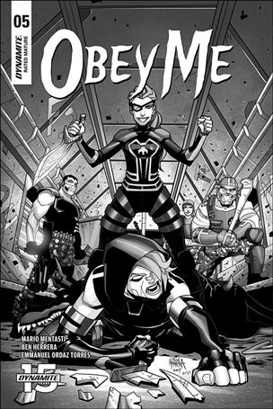 Obey Me issue 5-C 1:10 Black & White Group Cover