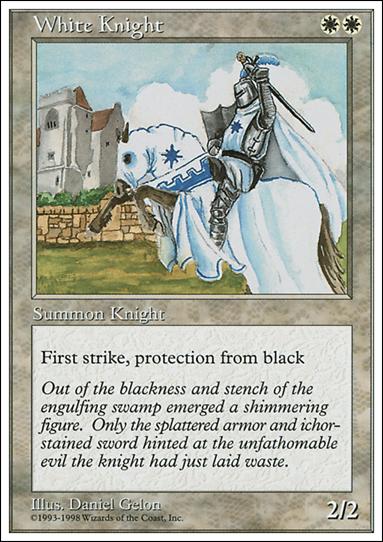 Magic the Gathering: Anthologies (Base Set) card 18 White Knight