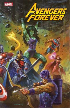 Avengers Forever (2022) issue 13-B Alex Horley '80s Avengers Connecting Cover