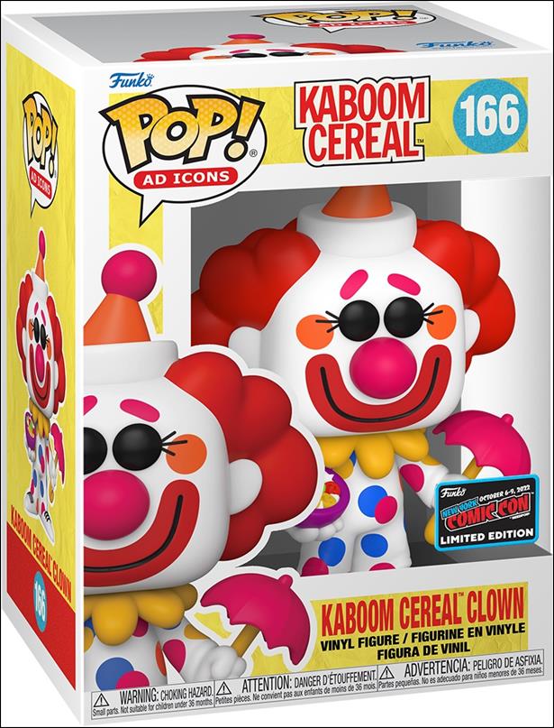 POP! Ad Icons figure 166 Kaboom Cereal Clown NYCC Exclusive