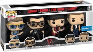 Pop! Rocks Multi-packs figure nn12 U2 ZooTV Walmart Exclusive 4 Pack