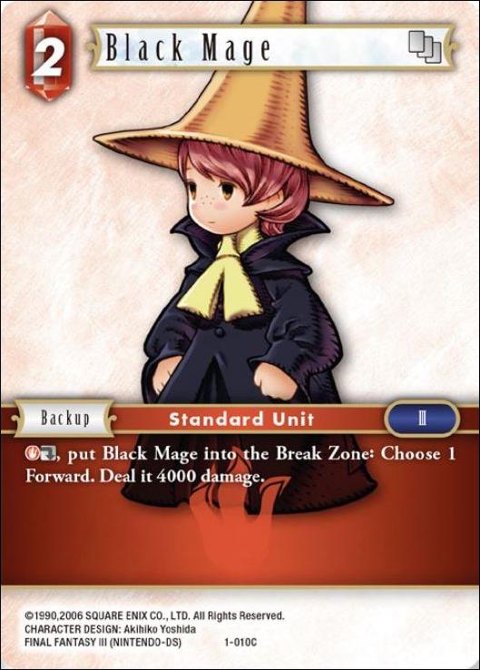 Final Fantasy Trading Card Game: Opus I (Base Set) card 010C Black Mage