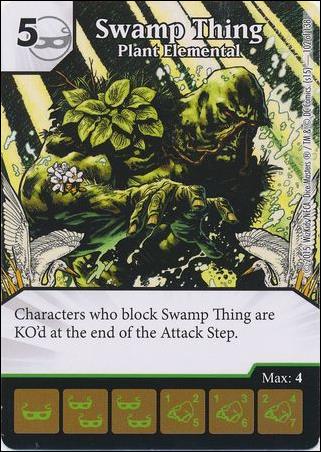 DC Comics Dice Masters Justice League  card 100 Swamp Thing - Plant Elemental