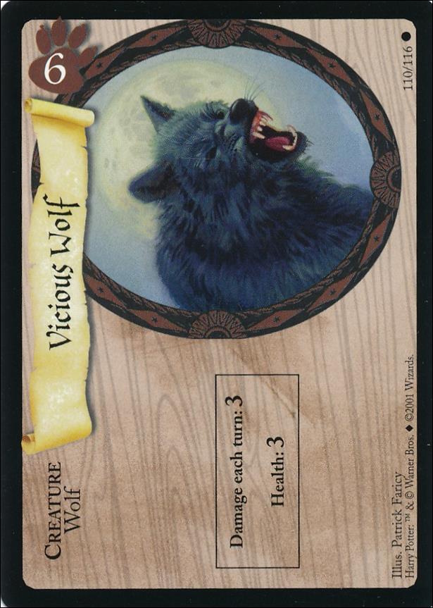 Harry Potter (Base Set) card 110 Vicious Wolf
