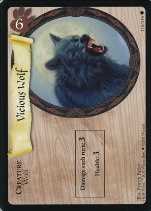 Harry Potter (Base Set) card 110 Vicious Wolf
