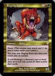 Magic the Gathering: Invasion (Base Set) card 262 Raging Kavu