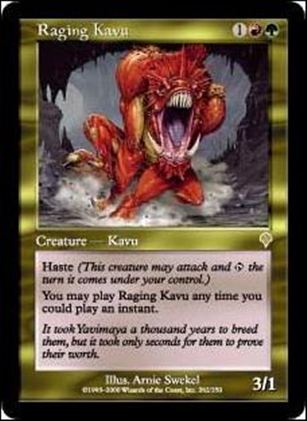 Magic the Gathering: Invasion (Base Set) card 262 Raging Kavu