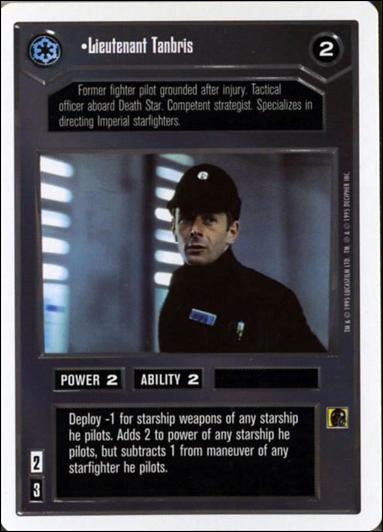 Star Wars: Premiere Unlimited (Base Set) card 35 Lieutenant Tanbris