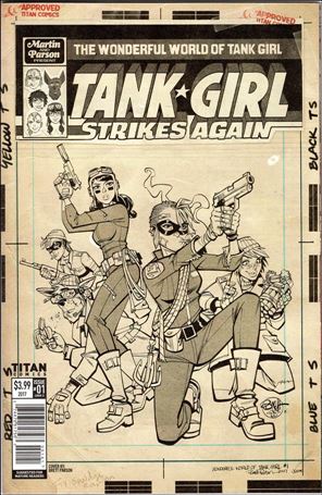 Wonderful World of Tank Girl issue 1-D Brett Parson Storyboard Cover