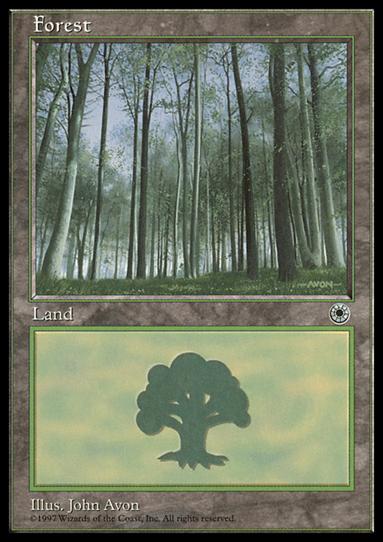 Magic the Gathering: Portal (Base Set) card 200-D Forest